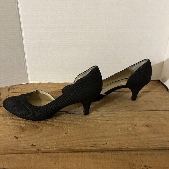Naturalizer Deva Open Shank Pump Black Women's Size 6.5 - Picture 7 of 9